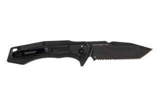 Kershaw Analyst 3.5 inch assisted opening folding knife with tanto point, black.